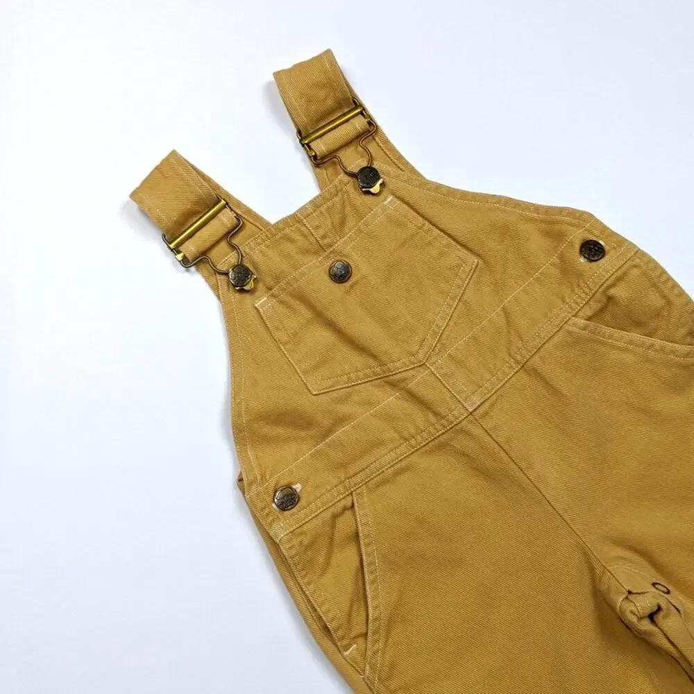 Vintage Happy Kids Overalls Baby Boys Size 6mTan
